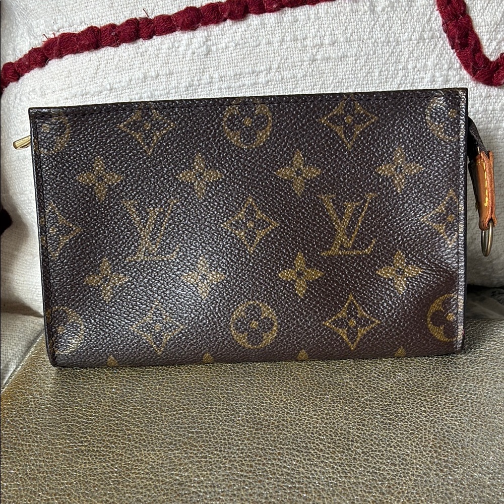 Louis Vuitton Monogram Bucket Pm accessory pouch authentic 6.5”x4”x1”(approx)